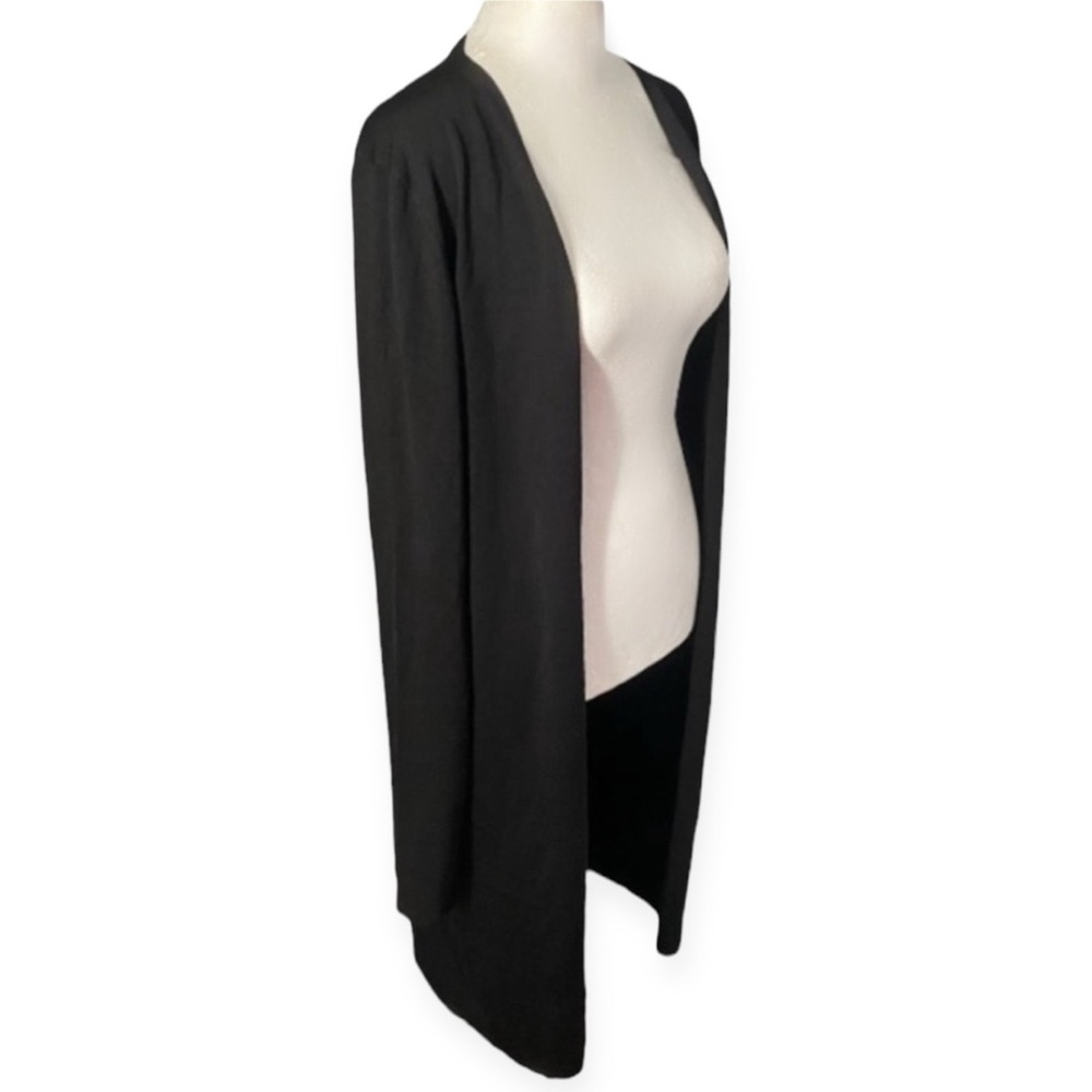 Vintage 90s City DKNY Silk Long Sleeve Cardigan in black - size women's medium M